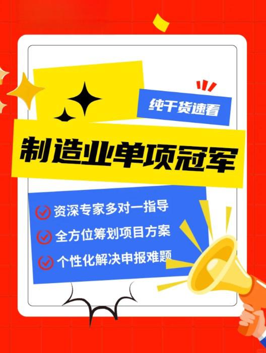 单项冠军申报辅导(单项冠军是什么意思)赤峰市 单项冠军申报辅导(单项冠军是什么意思)赤峰市